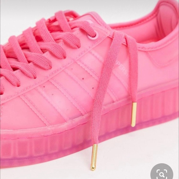 Adidas jelly superstars in neon pink - Picture 4 of 11